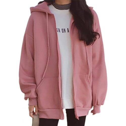 Thin Texture Women Hoodie Solid Color Solid Color Drawstring Hooded Coat for Winter