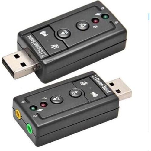 10pcs External USB Audio Sound Card Adapter 3D VIRTUAL 7.1CHANNEL For PC LAPTOP