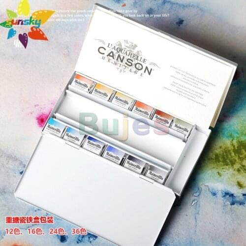 16 24 36 color italy original Maimeriblu solid water color cake artist water color pigment hand painting school art supplies