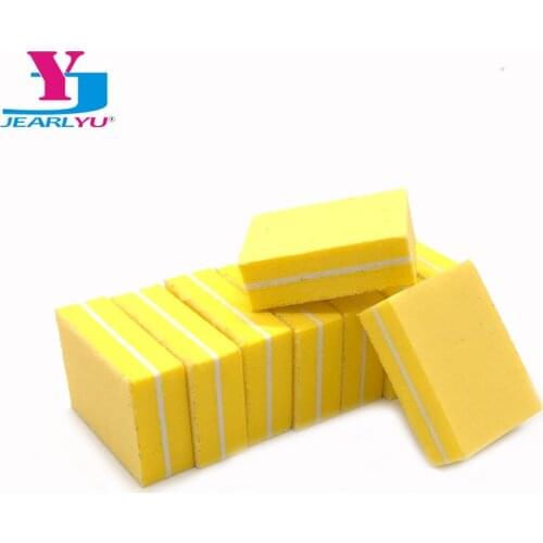 20 pcs/lot Yellow Mini Nail Buffer File Sanding File Professional Nail Files Sponge Boards 100/180 Grit Pedicure Tools For Nail