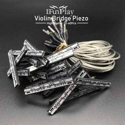 60Pcs High Quality Fiddle Pickup Replacement Violin Pickup Bridge Piezo Violin Pickup Double Bass High Sensitive Pickup Piezo