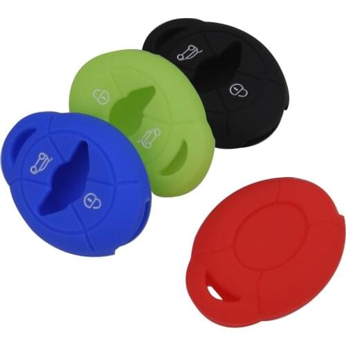 Kutery 2 Buttons Remote Key Case Cover Silicone Protect Shell For BMW MINI Cooper R50 R53 EWS Car Styling