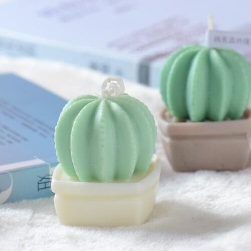 DIY Resin Candle Molds 3D Cactus Shaped Silicone Moulds Handmade Making Decorative Tool