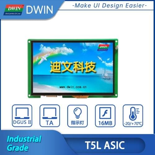 DWIN 7 Inches 800*480 HMI Touch Screen RGB TFT Smart Display LVDS LCM HDW070