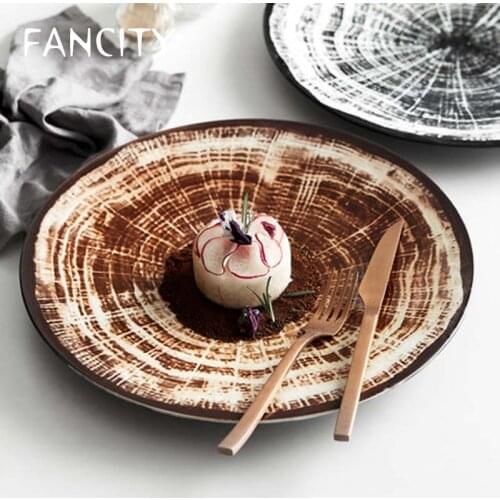 FANCITY Creative Personality Home Net Red Good-looking Plate Nordic European Restaurant Western Plate Steak Plate Rear Kitchen T