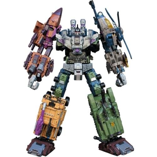 JinBao 5 in 1 Bruticus Transformation Toy Oversize 43CM Cool Anime Action Figure Robot Car Military Tank Model Toys Gifts