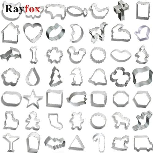 30styles Cookie Cutters Tools Fondant Biscuit Cutter Mold Pastry Cake Forms Gingerbread House Christmas Baking Decorating Tools