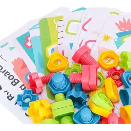 Montessori Nuts and Bolts Fine Motor Skills Toy Learning Puzzles Preschool Gifts for 3 4 5 6 Years