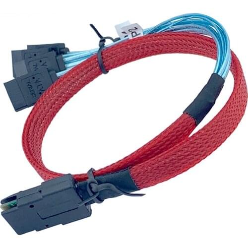 0.5m/1m PC Hard State Drive Data Cable Mini SAS SFF-8087 To 4SATA SAS 36P To 4SATA3.0 Straight Splitter Cable Cord Line