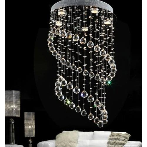 Round Simple Living Room LED Ceiling Crystal Light Modern Bedroom Light Creative Fashion Hanging Lamps Restaurant Light