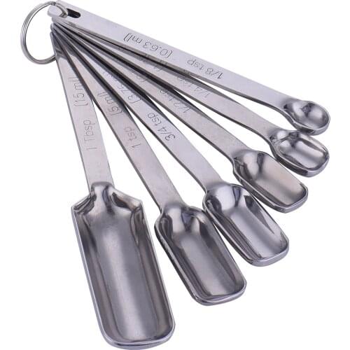 Kitchen Measuring Tools Spoon Set Stainless Steel Spice Baking Cooking Measuring Spoons Tea Coffee Measure Cup Dropshipping