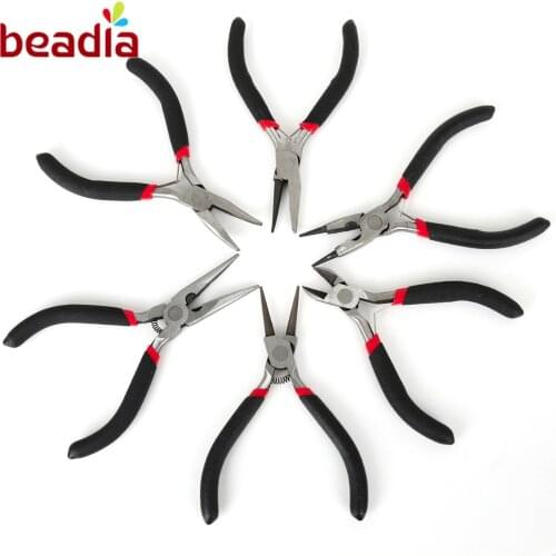 1pcs Black Nipper Pliers Electrical Beading Wire Cable Hand Tools Cutter Cutting Snips Flush Side For Jewelry Making Tools