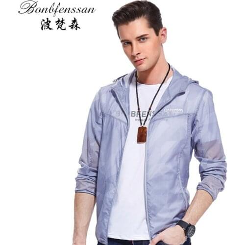 2020 Men summer jacket Quick Drying Sun Protection Clothing men Ultra-thin Waterproof Breathable UV protection Outdoor jacket