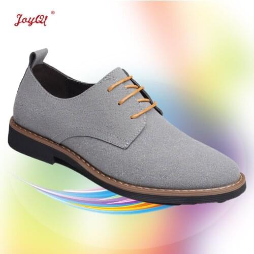 Men dress shoes flats oxford man casual shoes lace up for work male fashion plus size 39-48 JOY-116