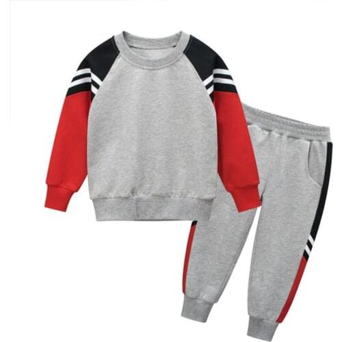 New Boys Clothes Spring Kids Sport Suit Children Clothing Sets Striped T-Shirt+Pants 2Pcs Outfit Autumn Girls Clothes Tracksuits