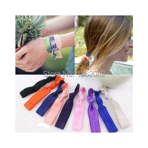 New arrival!Europe hair band Elastic hair ties No crease Girls ponytail holder bracelet and hairitem ribbon band 12pcs MF06
