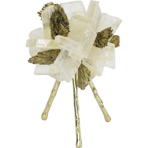 Candle Holders Natural Stones Calcite With Black Tourmaline Candlesticks Wedding Dinner Party Home Decor