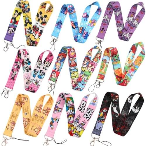 LB1532 Disney Ursula Lanyard Key Neck Strap Mobile Phone Decoration Key Chain Jewelry Gifts for Friends