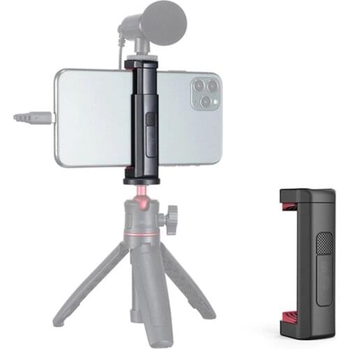 Ulanzi ST-19 Phone Mount Holder Clamp Clip Tripod Mount with Cold Shoe 1/4'' Screw for Mic LED Video Light Vlog Accessories