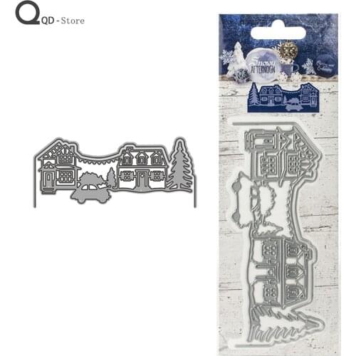 House Car Tree Model Cutting Dies New Dies Scrapbooking Mold Cut Handmade Tools DIY Craft Decoration Metal Cutting Dies New 2021