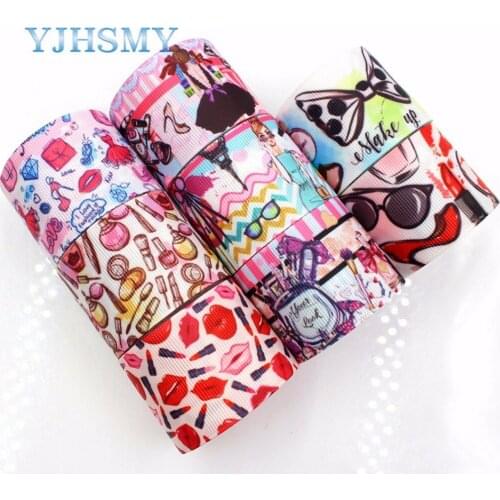 YJHSMY C-18416-760,10 yards, 38 mm Cartoon Printed grosgrain ribbons,DIY handmade Hair accessories Material wedding gift wrap
