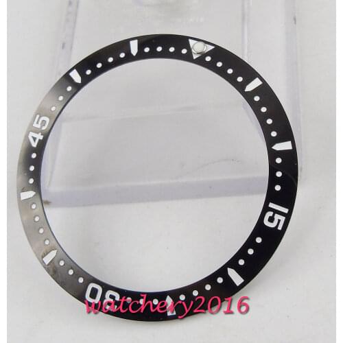 38mm Ceramic Black Watch Bezel Insert For 40mm Mens Watch Face Inner Diameter 30.6mm Watches Replacement Accessories