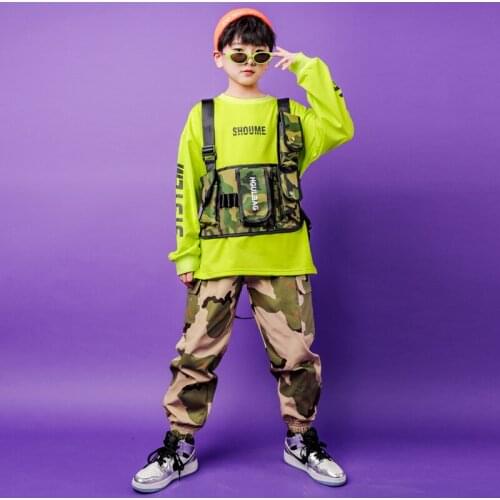 Children 3 Pieces Suits Sets Bag T-shirt Pant Kids Boys Girl Streetwear Hip Hop Casual Tracksuit Dance Stage Show Clothing