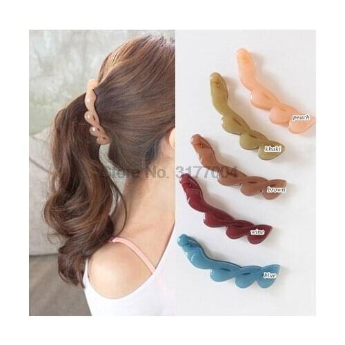 DHL 200pcs Banana Clip Horsetail Hair Grip Cute Girls Women Hair Headwear Accessories para el pelo Fashion Headwear