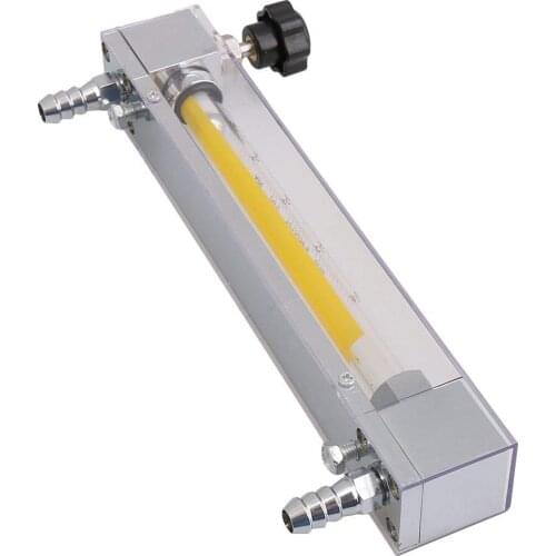 Silver Metal Acrylic LZB-10 Oxygen Flow Meter 160-1600L/h Air Gas Flow Measuring Instrument