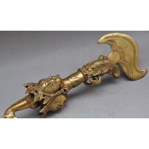 Beautiful engraving brass Buddhism Implement craft collect