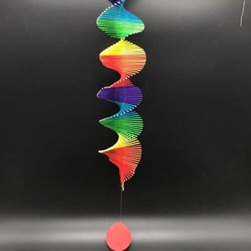 Colorful Home Wisted Rainbow Wind Chime Pendant Outdoor Garden Ornament Decoration DIY Pendant