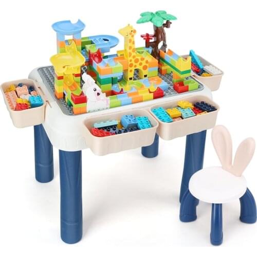 Round Corner childrens table Baby building block table stable and unswaying assembled toys educational multi-functional toy tab