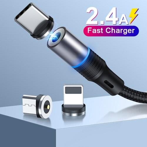 Micro USB Type C Magnetic Charge Cable Mobile Phone USB C Fast Charging Date Cord For iPhone 12 11 Pro Max Xiaomi 11 Huawei P40