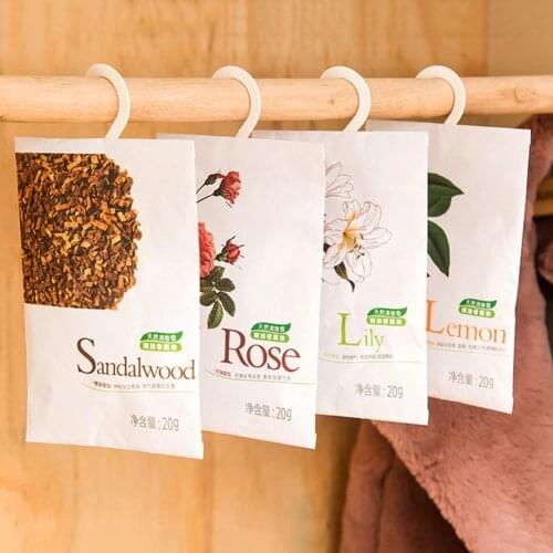 Fresh Air Bag Scented Fragrance Home Wardrobe Drawer Car Perfume Sachet Bag Package Natural Smell Home Fragrance Sachets