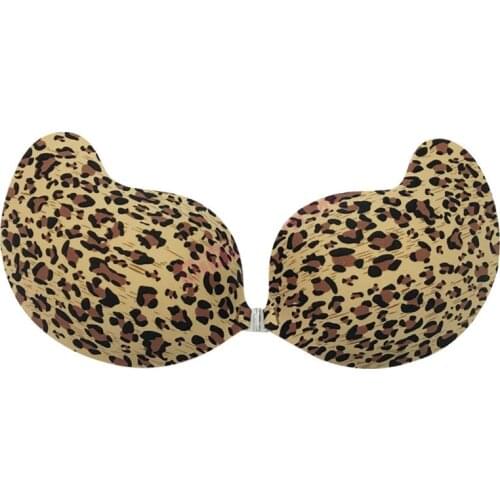 Invisible Bra Support Floral Dot Leopard Strapless Push Up Bra Push-Up Backless Silicone Adhesive Bras
