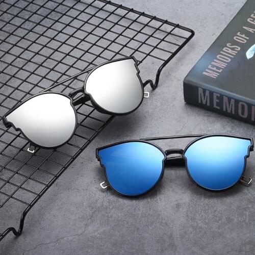 New Retro Sexy Mirror Sunglasses Women Brand Designer Luxury Vintage Cat Eye Black Sun Glasses Ladies Female UV400 Oculos