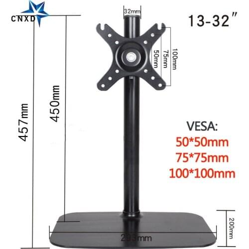 Monitor Stand LCD Computer Monitor Free-Standing Desktop Stand Riser with Adjustable Tilt Swivel Rotation Hold Screen 13"~27"