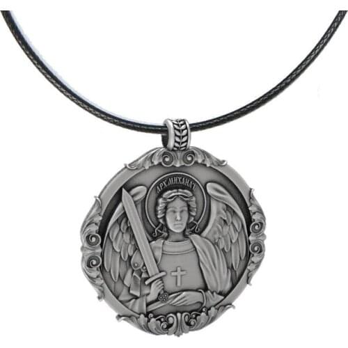 Archangel St.Michael Protect Me Saint Shield Protection viking Charm pendants 12PCS