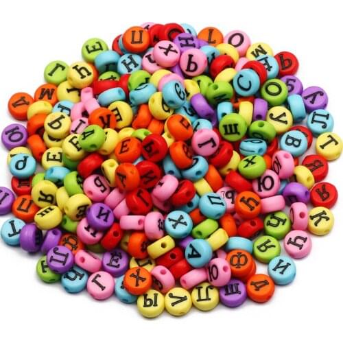 Mix Colorful Round 4x7mm Acrylic Letter Beads 100-500pcs Loose Spacer Beads For Jewelry Making DIY Necklace Bracelet Accessories