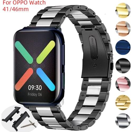 Stainless Steel Watch Band Strap for oppo watch band oppo 41/46mm smart watch Bracelet Strap Classic quick release