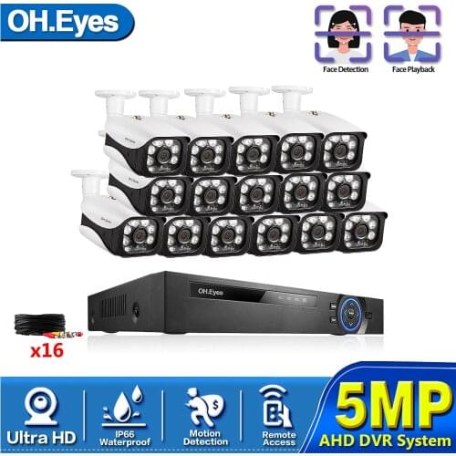 H.265 16CH 5MP CCTV System HD 4MP DVR kit 5MP SONY Sensor Outdoor IP66 Security Night Vision Video Surveillance Camera System