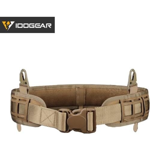 IDOGEAR MOLLE Tactical Belt Quick Release Laser Cut Loading Padded Inner & Outer Belt Airsoft Tactical Gear Molle Combat Belt