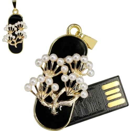 Pearl Tree 16GB 64GB Thumb drives Fashion U Disk 32GB 128gb Luxury jewelry Pen drive Cle USB Girlfriend gift 4 8 gb memory Disk