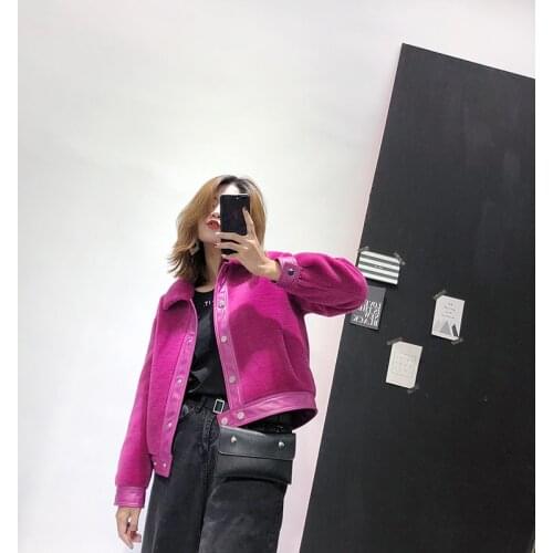 Sheep Korean Real Fur Shearing Winter Coat Women 200% Wool Jacket for Womens Clothing 2020 Manteau Femme YY969