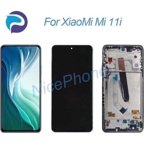 For XiaoMi Mi 11i LCD Screen + Touch Digitizer Display 2400*1080 M2012K11G Mi 11i LCD Screen display