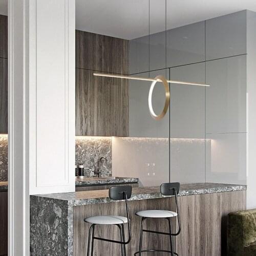 ZuuuVny Post modern simple light luxury restaurant bar chandelier Nordic creative designers recommend fashion front desk led