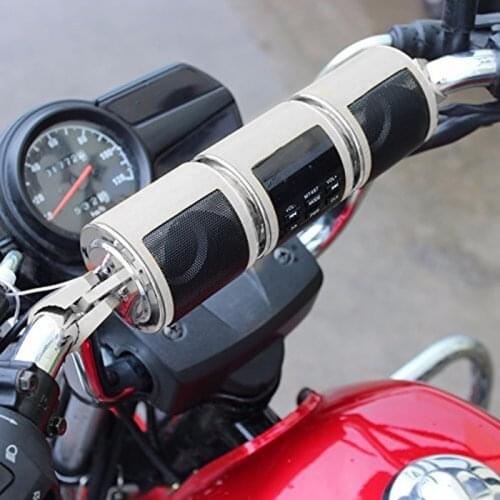 12V Motorcycle Clock Stereo Speaker Speaker BT Audio Sound System MP3 FM Radio Low Bass Stereo Speakers Waterproof Dropshipping