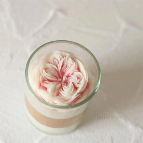 3D Rose Flower Design Candle Silicone Mold Austin Rose Candle Mold Candle Making Flower Shape Handmade Soap Mold