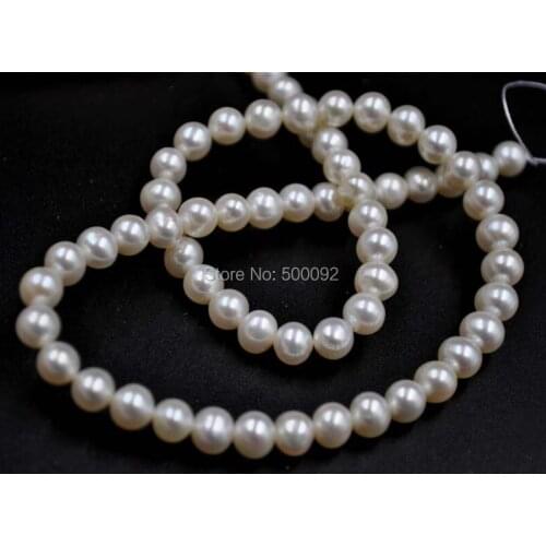 AA+++ Wholesale 6-7mm near round potato freshwater pearl
