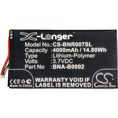 Cameron Sino 4000mah battery for BARNES & NOBLE BNRV400 BNTV400 NOOK HD 7 tablet BNA-B0002 L83-4977-266-01-4 batteries